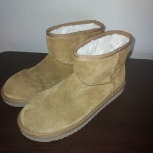 Koolaburra UGG Womens Boots 6M Koola Mini II Booties Suede, Faux Fur Brown